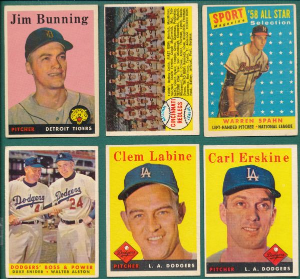 1958 Topps (97) Card Lot W/ Bunning