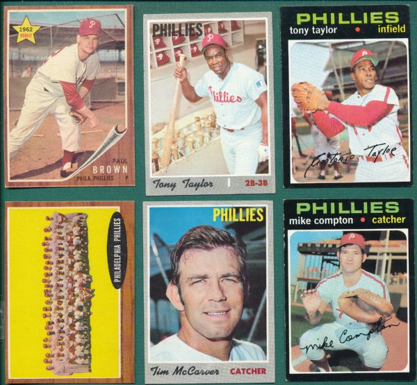 1962, 70 & 71 Topps Phillies Lot of (119)