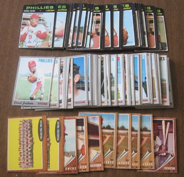 1962, 70 & 71 Topps Phillies Lot of (119)