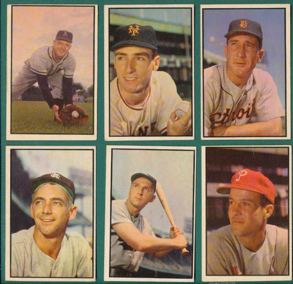 1953 Bowman Color and B & W Lot of (17) 