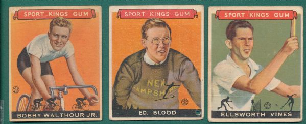1933 Sports Kings #9, 31, & 46, Lot of (3) W/ Blood
