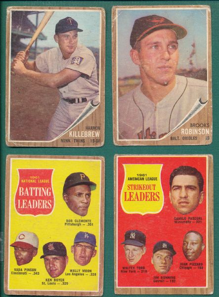 1962 Topps (159) Card Lot W/ Killebrew
