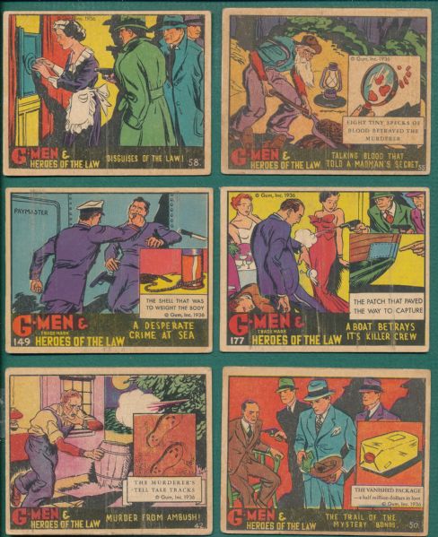 1936 G-Men & Hereos of the Law Lot of (10)