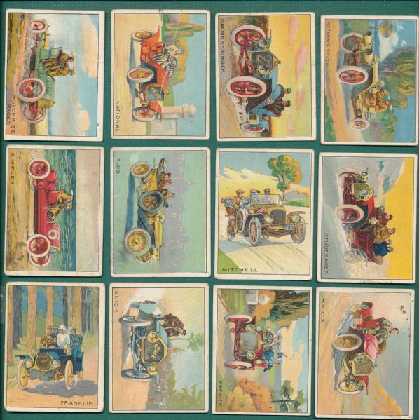 1910 T37 Automobiles Turkey Red Cigarettes Lot of (16)