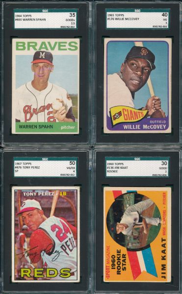 1960-68 Topps Lot of (6) SGC W/ Clemente