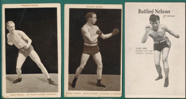 1907-81 Boxing Postcard Lot of (7) W/ Jefferies
