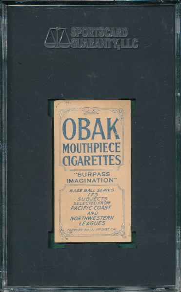 1910 T212 Akin Obak Cigarettes SGC 40