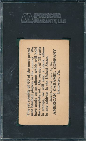 1927 E126 #52 Bancroft American Caramel SGC 40
