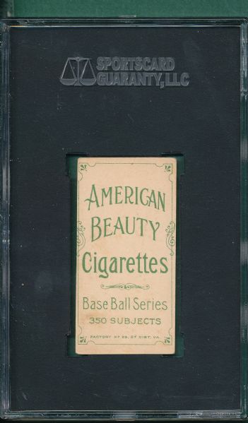 1909-1911 T206 Sweeney, Bill, American Beauty Cigarettes SGC 50