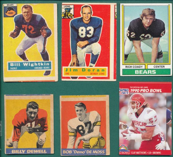 1949-90 Football Card Misprint Collection (12)
