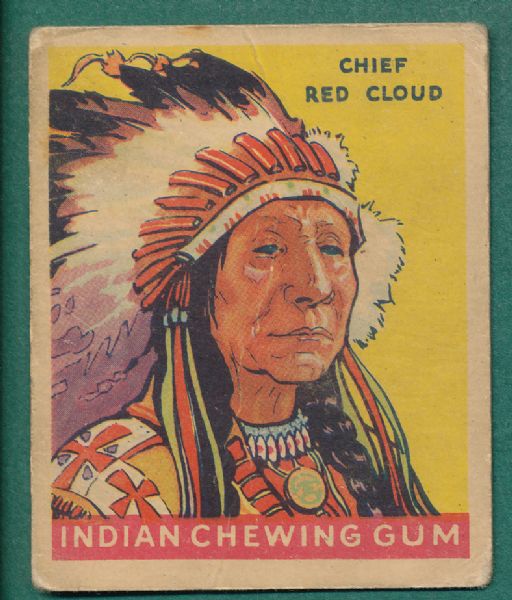 1933 Goudey Indian Gum #192 Chief Red Cloud