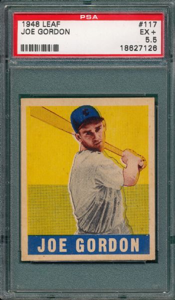 1948 Leaf #117 Joe Gordon PSA 5.5