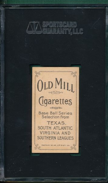 1909-1911 T206 Violat Old Mill Cigarettes SGC 80 *Southern League*