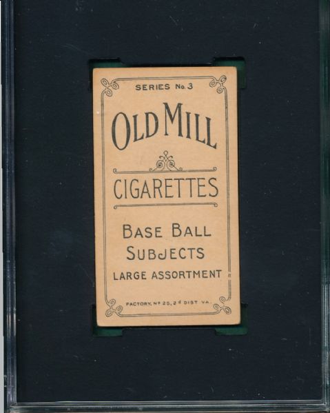 1910 T210-3 Jones Old Mill Cigarettes SGC 60 *Orange Border* *Highest Graded, Low Pop*