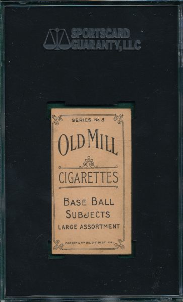 1910 T210-3 Stinson Old Mill Cigarettes SGC 30 *Orange Border* *Low Pop*