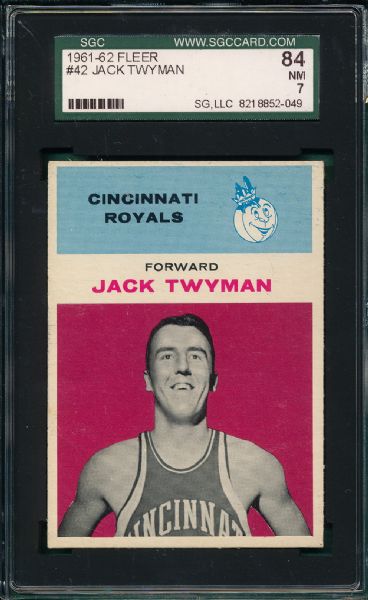 1961-62 Fleer #42 Jack Twyman SGC 84 