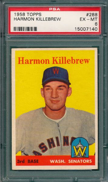 1958 Topps #288 Harmon Killebrew PSA 6