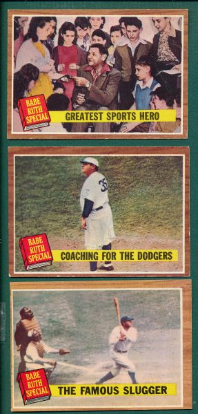 1962 Topps Babe Ruth Specials Lot of (7) 