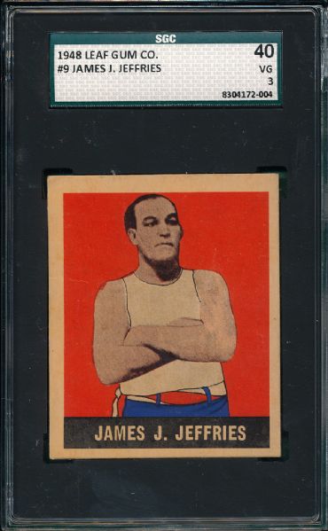 1948-49 Leaf Boxing #9 Jefferies SGC 40 & #27 Loughran SGC 60 (2) Card Lot