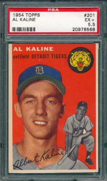 1954 Topps #201 Al Kaline PSA 5.5 *Rookie*