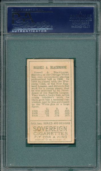 1911 T205 Blackburne Sovereign Cigarettes PSA 3