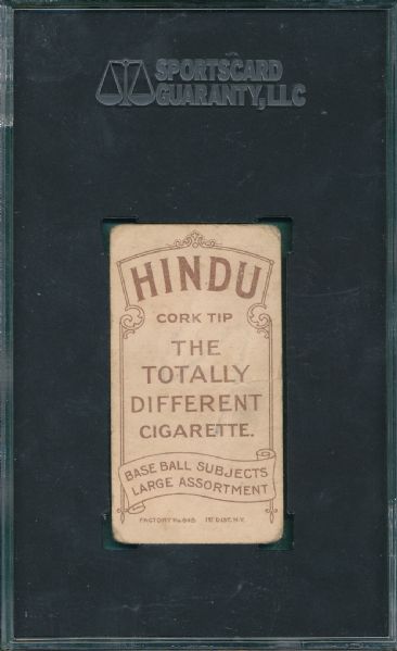 1909-1911 T206 Shaughnessy Hindu Cigarettes SGC 10 *Southern League*