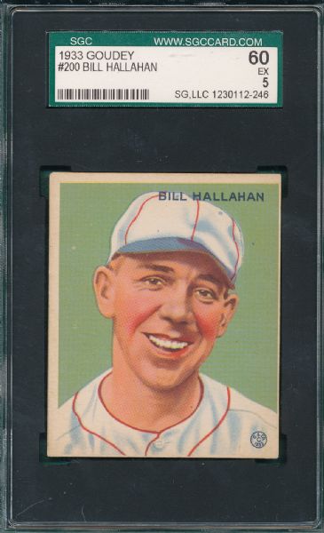 1933 Goudey #200 Bill Hallahan SGC 60