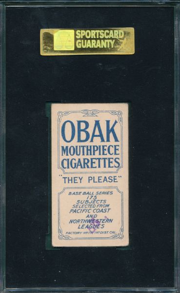 1910 T212-2 Caselton Obak Cigarettes SGC 40