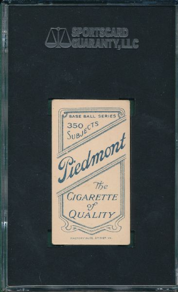 1909-1911 T206 Sweeney, Bill,  Piedmont Cigarettes SGC 50