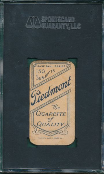1909-1911 T206 Mathewson, Port, Piedmont Cigarettes SGC 10