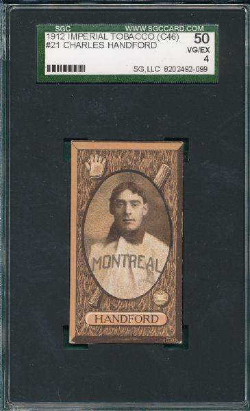 1912 C46 #21 Charles Handford Imperial Tobacco SGC 50