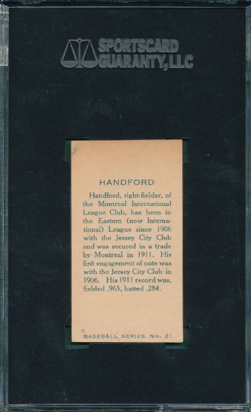 1912 C46 #21 Charles Handford Imperial Tobacco SGC 50
