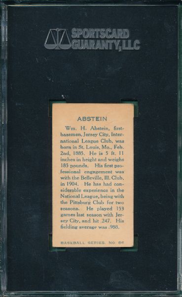 1912 C46 #86 William Abstein Imperial Tobacco SGC 50