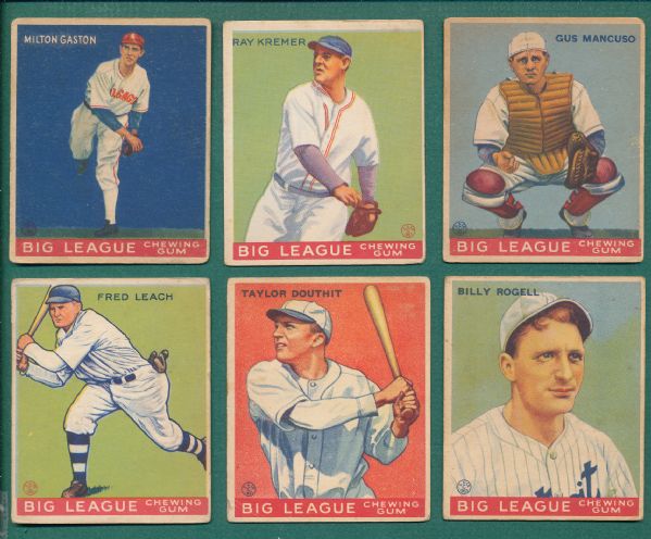 1933 Goudey (8) Card Lot W/ Rogell
