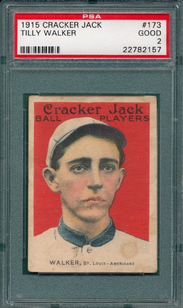 1915 Cracker Jack #173 Tilly Walker PSA 2