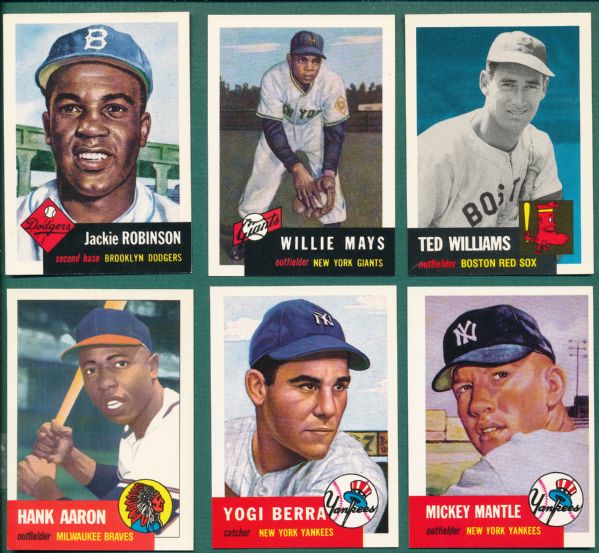 1994 Topps Archives 1954 Reprint Set (259) W/ Mantle & (2) Williams & 1991 Topps Archives 1953 Reprint Set (330) 