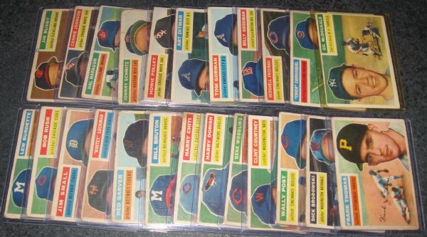 1956 Topps Lot of (54) W/ Team Cards