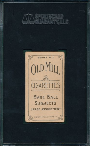 1910 T210-3 Gowdy Old Mill Cigarettes SGC 50