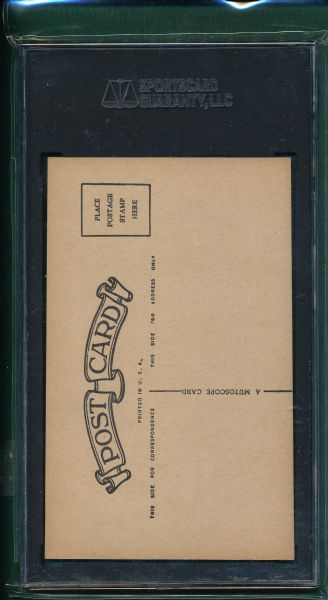 1948-52 Exhibit Football Mutoscope Postcard Back Frankie Albert SGC 55
