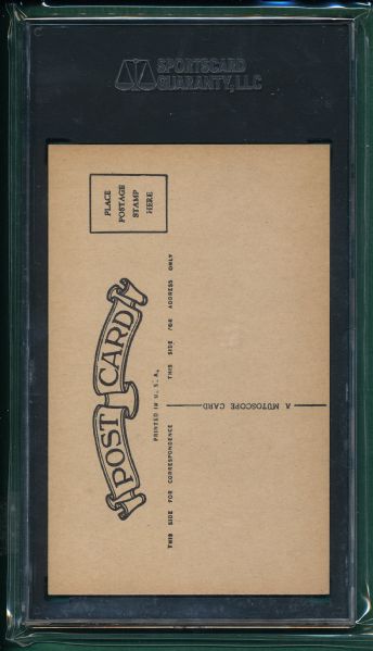 1948-52 Exhibit Football Mutoscope Postcard Back Bob Hoenschemeyer SGC 70
