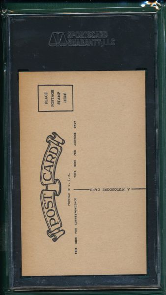 1948-52 Exhibit Football Mutoscope Postcard Back Frank Tripucka SGC 70