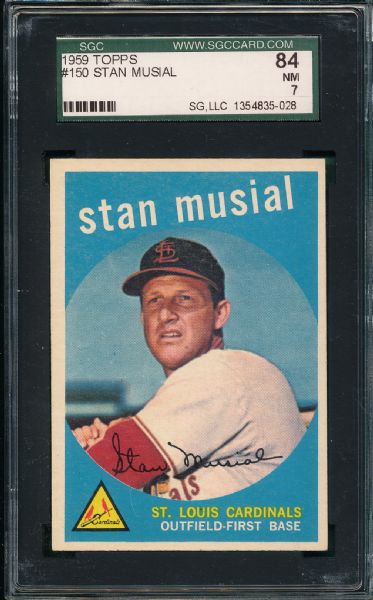 1959 Topps #150 Stan Musial SGC 84