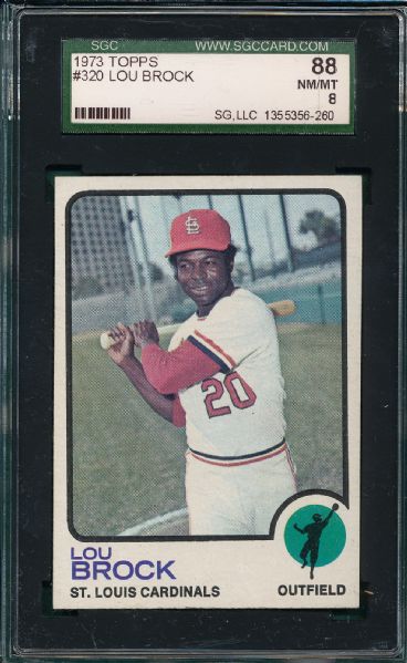 1973 Topps #90 B. Robinson, #320 Brock & #370 Stargell (3) Card Lot  SGC 88