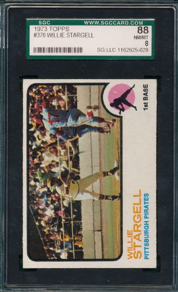 1973 Topps #90 B. Robinson, #320 Brock & #370 Stargell (3) Card Lot  SGC 88