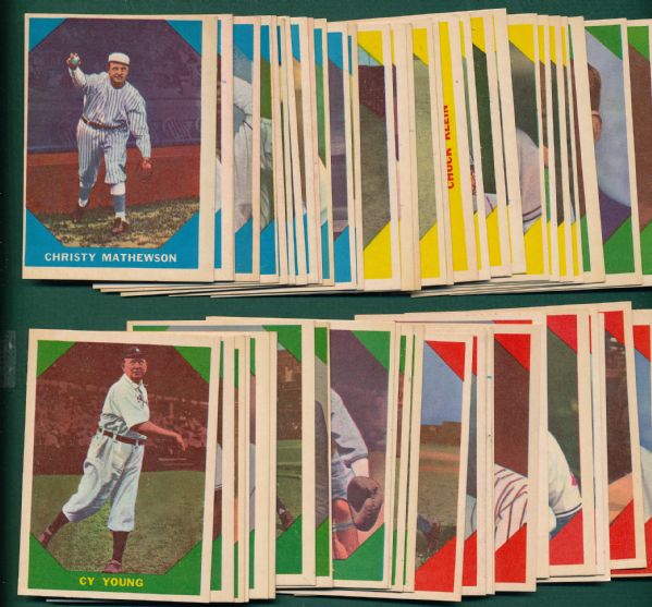 1960 Fleer Baseball Greats Partial Set (58/80) W/ Ruth & Gehrig