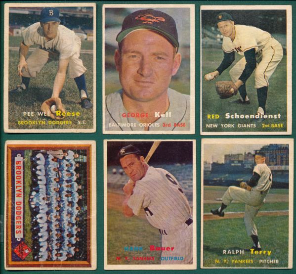 1957 Topps Lot of (37) W/ Reese