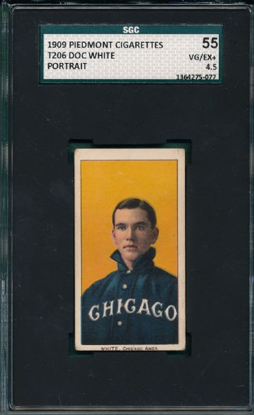 1909-1911 T206 White, Portrait, Piedmont Cigarettes SGC 55