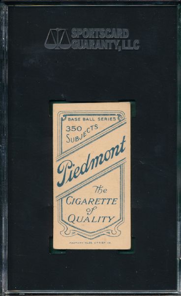 1909-1911 T206 Jacklitsch Piedmont Cigarettes SGC 60