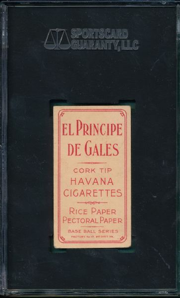 1909-1911 T206 Schlei, Catching, El Principe De Gales Cigarettes SGC 35
