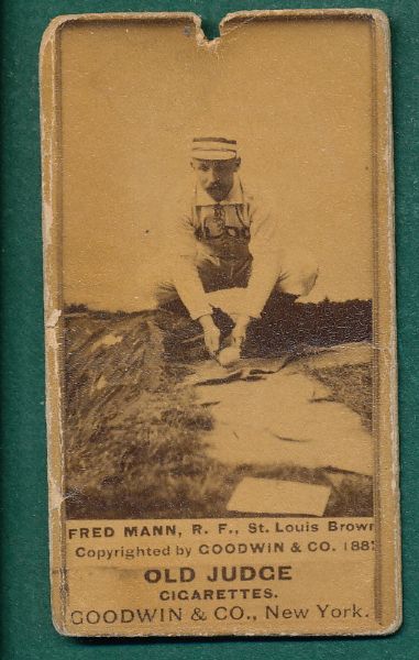 1887 N172 291-4 Fred Mann Old Judge Cigarettes 